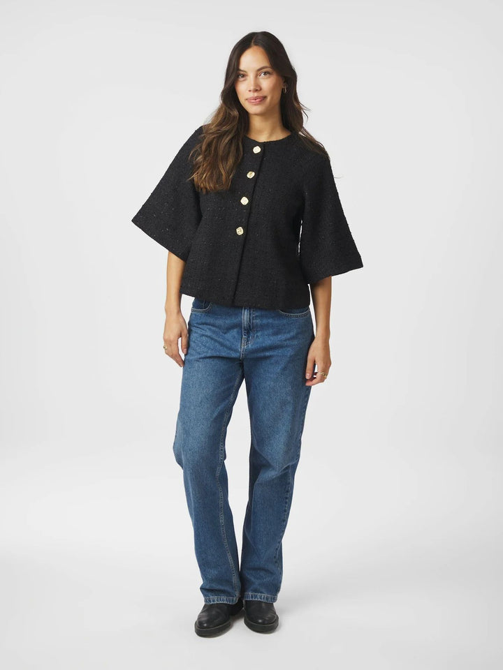 NEO NOIR Roselle Boucle Mini Jacket Black