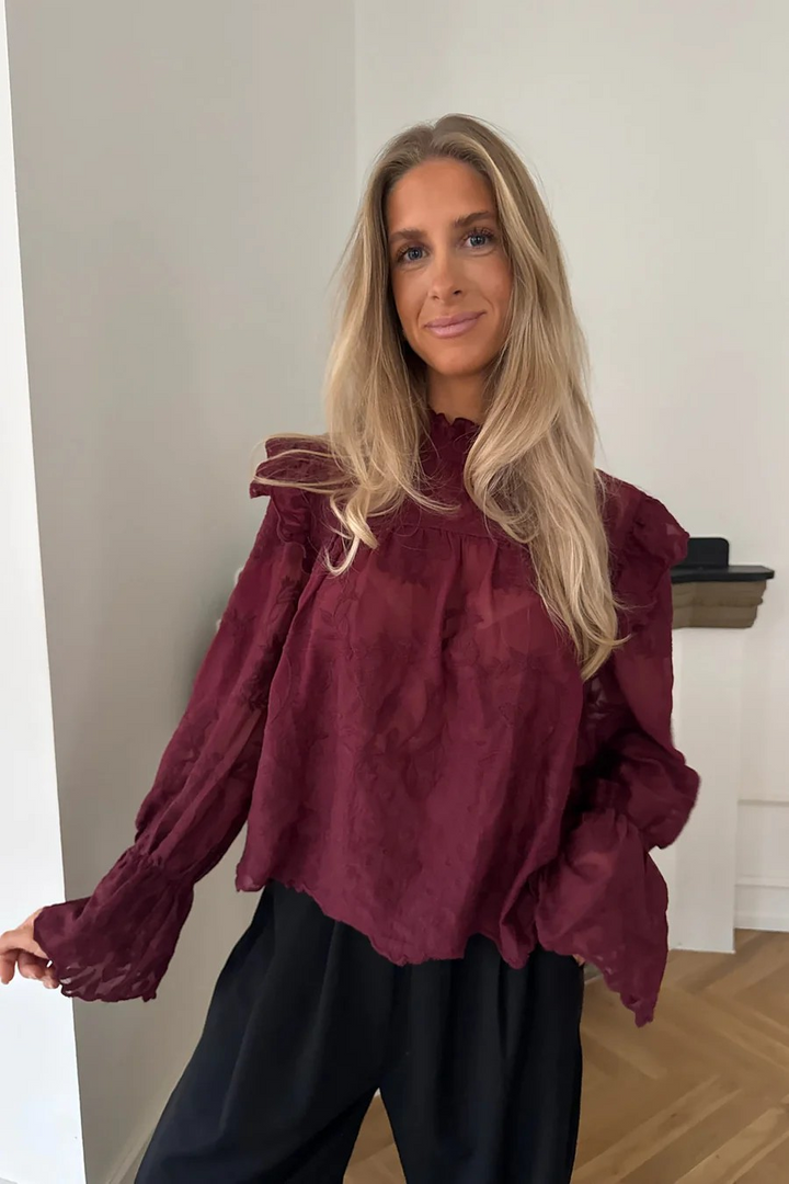 BYIC EllinorIC Lace Shirt Vintage Bordeaux