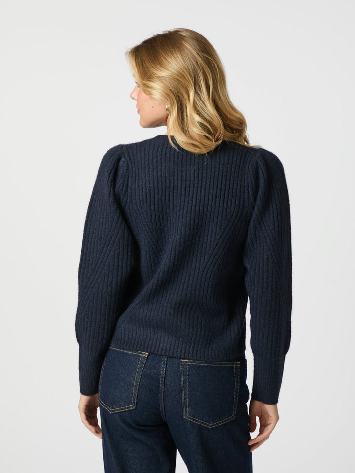 NEO NOIR Puli Knit Cardigan Navy