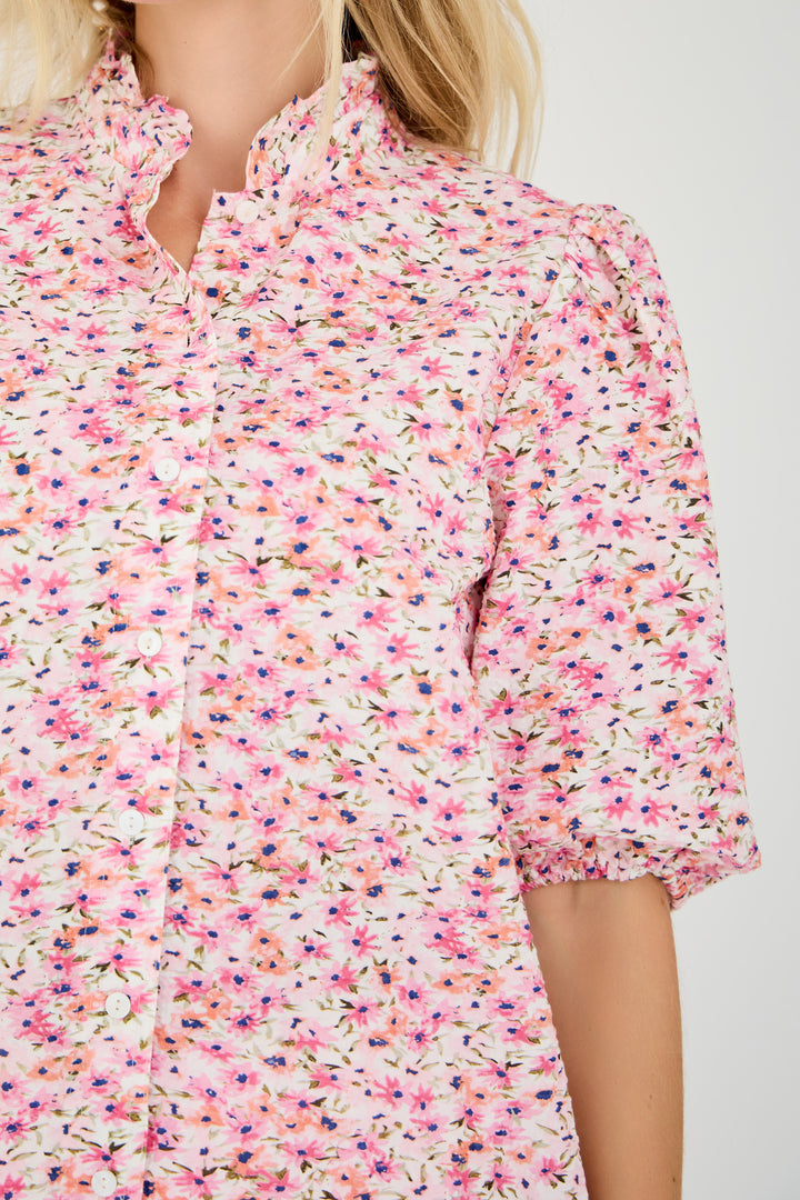 A-VIEW Tiffany Short Sleeve Shirt Rose/Pink
