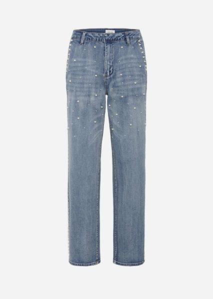 CREAM CRVisti Straight Deco Pant Miami Light Blue Denim