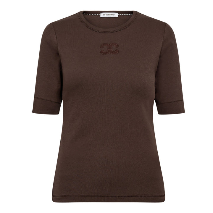 CO´COUTURE GrannyCC Embroidery SS Tee Mocca
