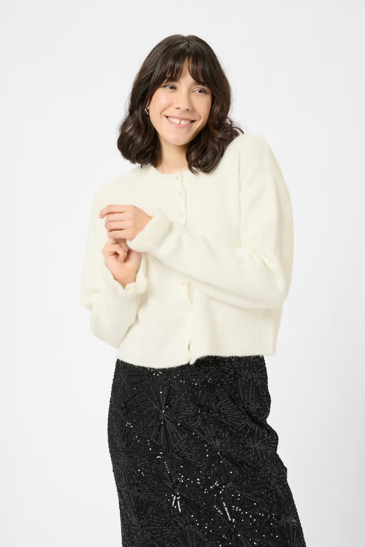 KAFFE KAcourson Knit Cardigan Chalk