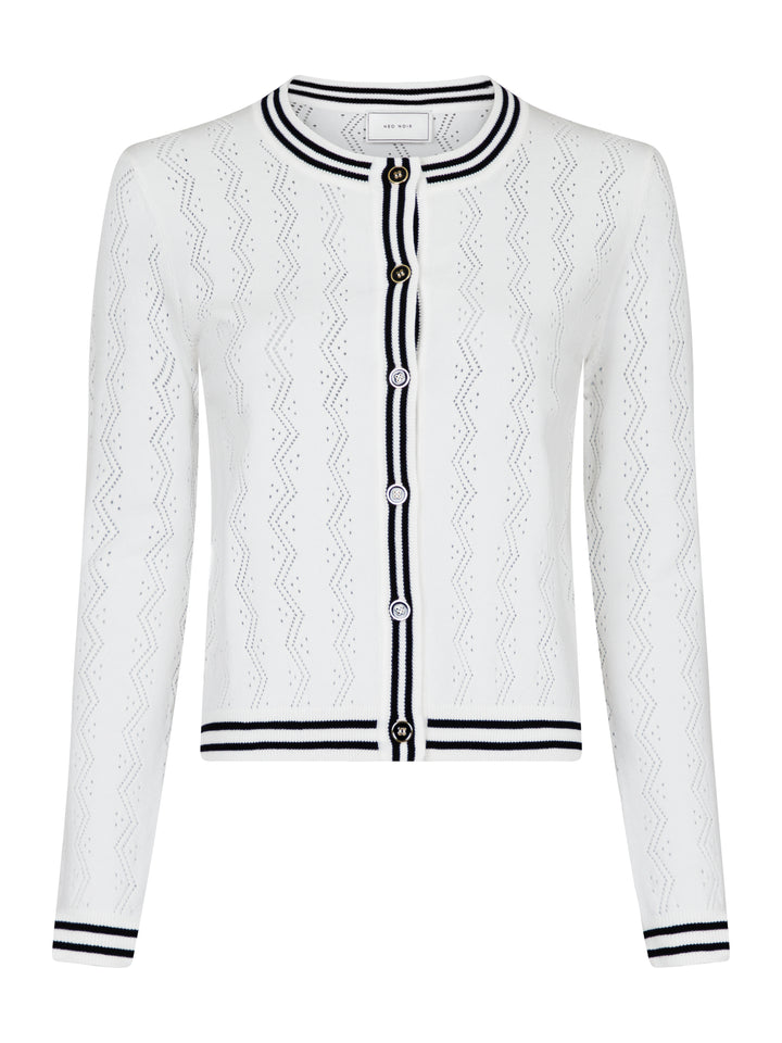 NEO NOIR Timona Knit Cardigan Off White