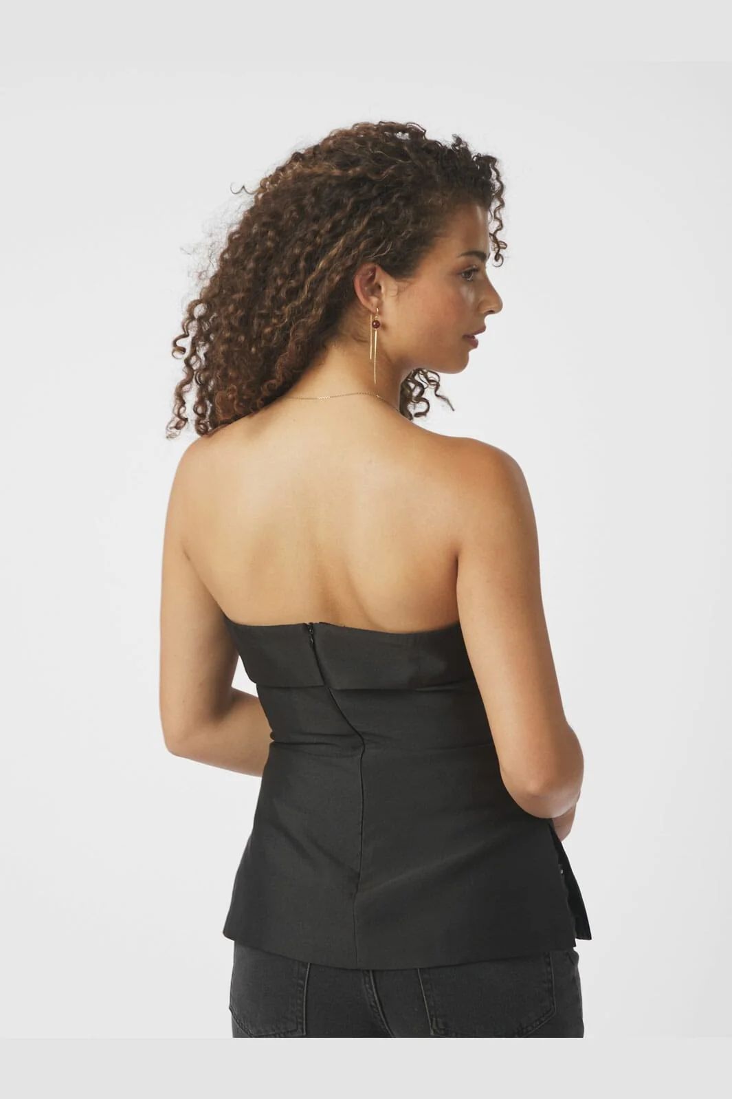 NEO NOIR Taleen Dull Sateen Top Black