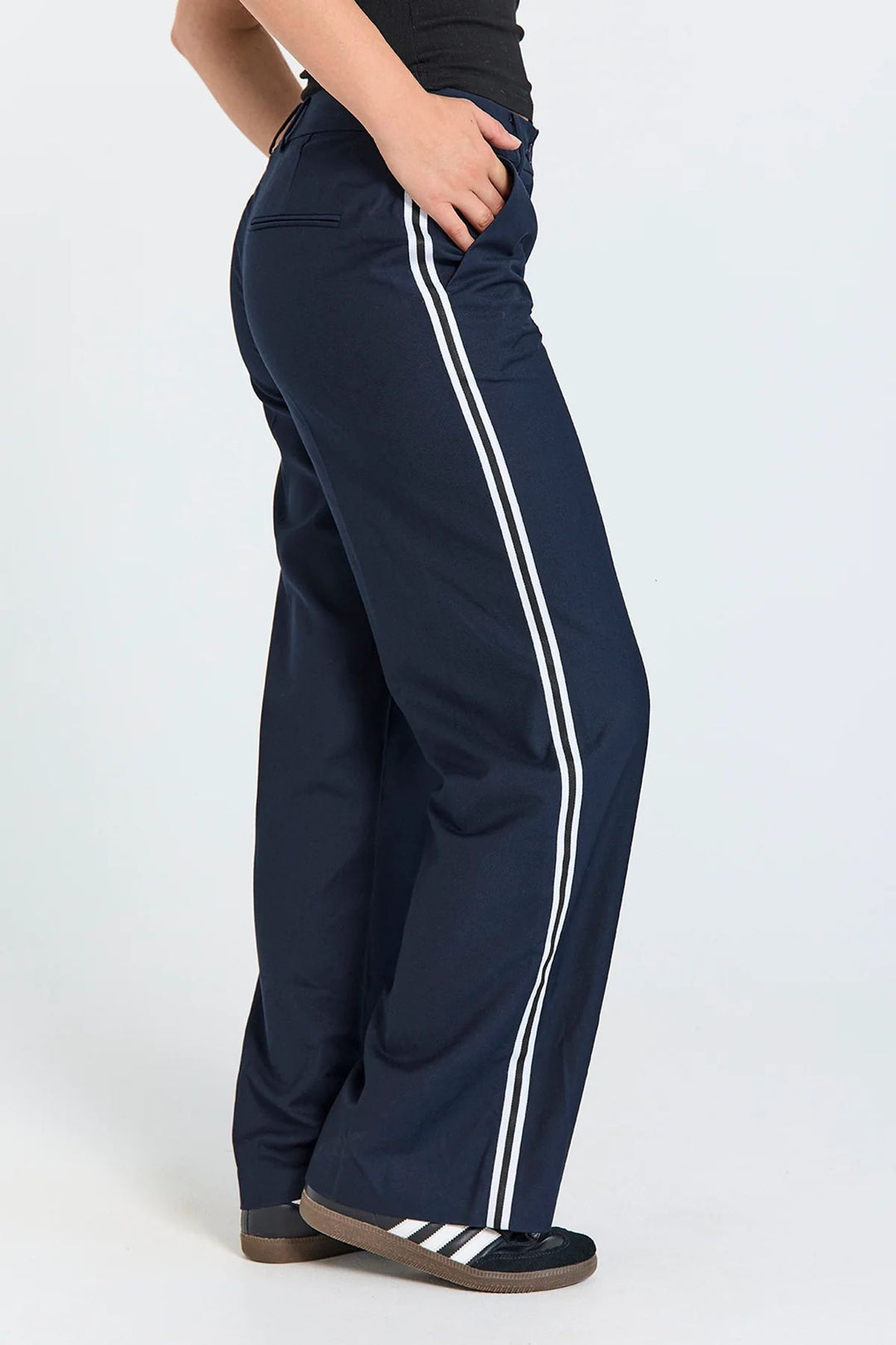FREEQUENT FQLio-Pants Salut w. Star Off-White