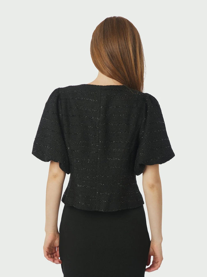 NEO NOIR Anela Boucle Blouse Black