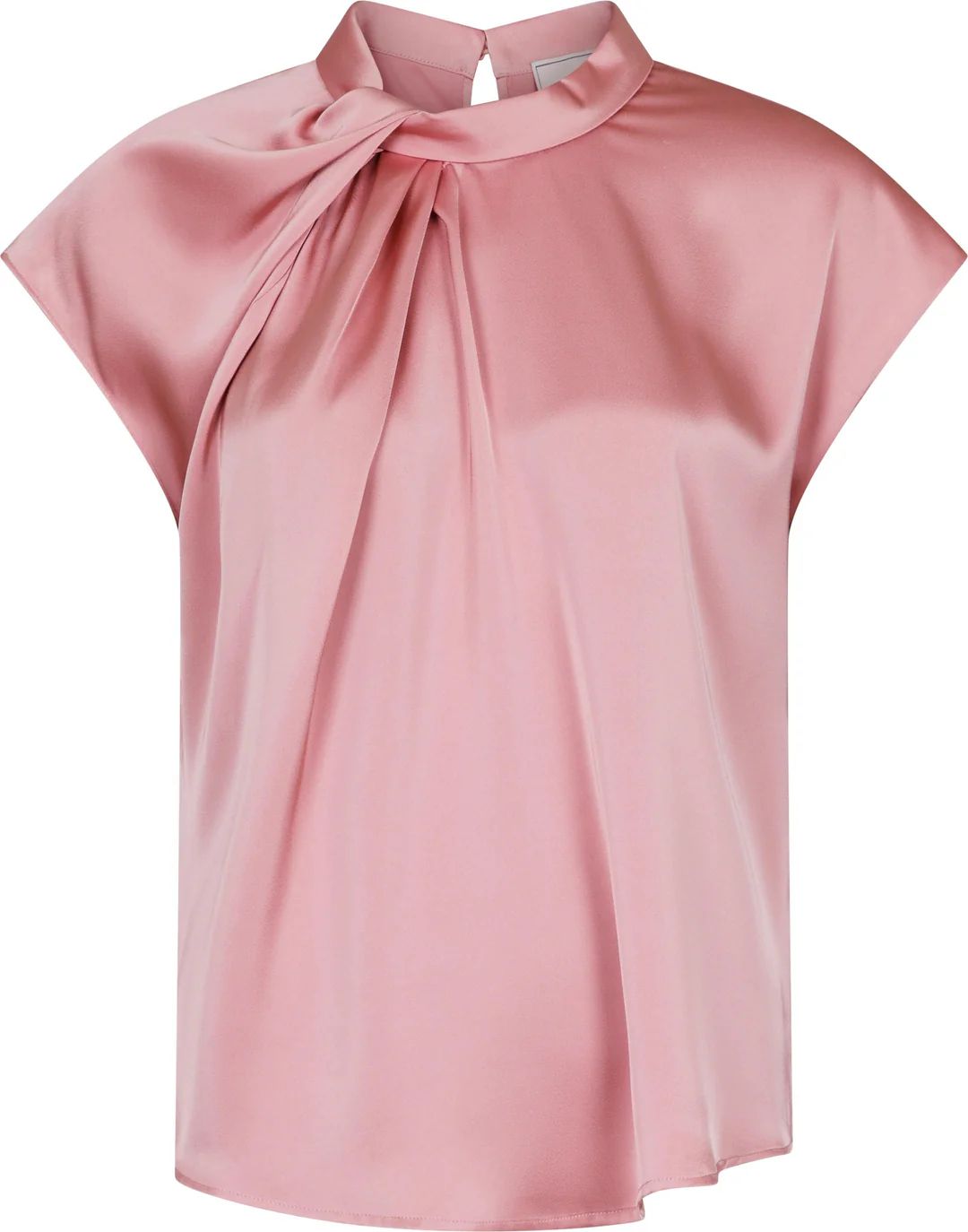 NEO NOIR Fleur Drapy Satin Blouse Light Pink