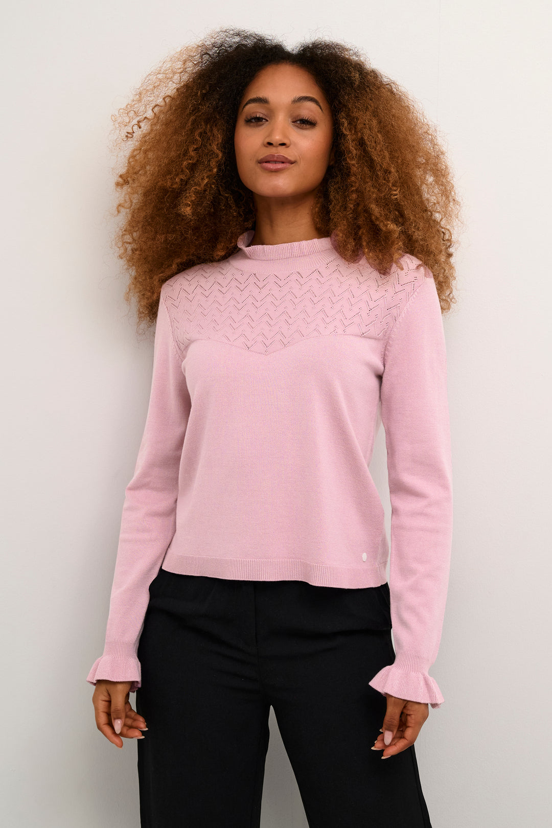 CREAM CRVillea Knit Blouse Dawn Pink