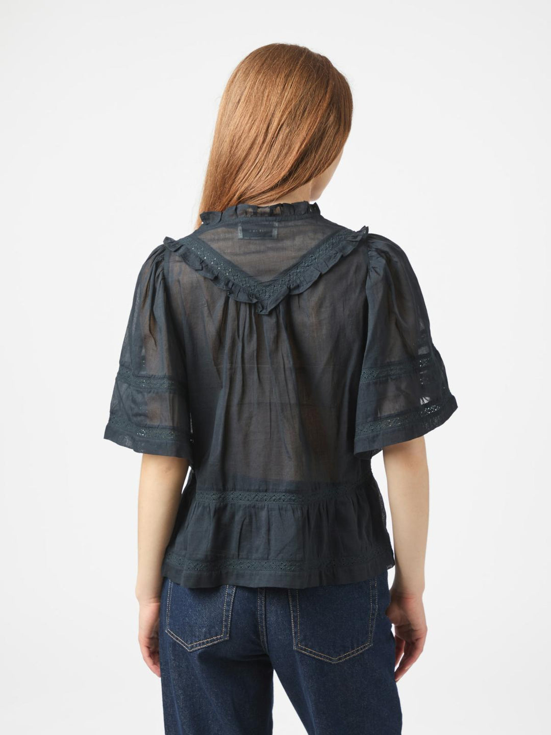 NEO NOIR Evienne S Voile Top Navy