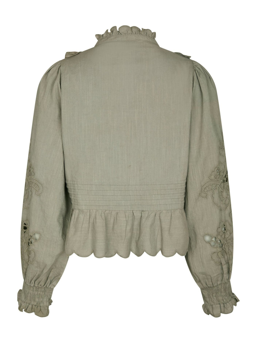 NEO NOIR Petrine Embroidery Blouse Smoke Green