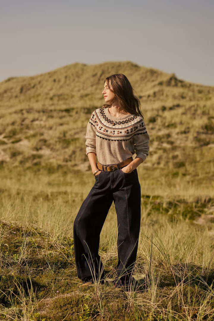 CREAM CRCherrie pullover Cobblestone Melange