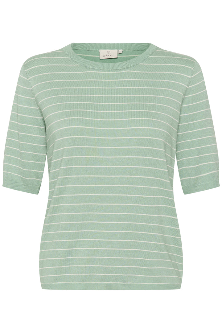 KAFFE KAlizza Striped Knit GraniteGreen/Turtledove Stripe