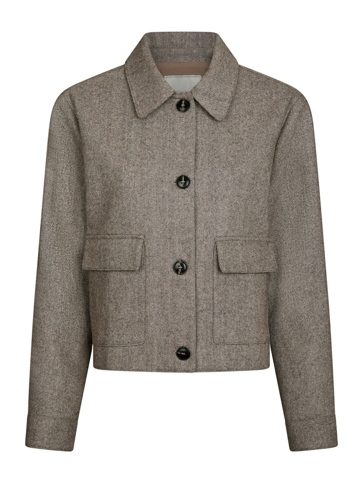 NEO NOIR Romana Herringbone Jacket Dusty Brown