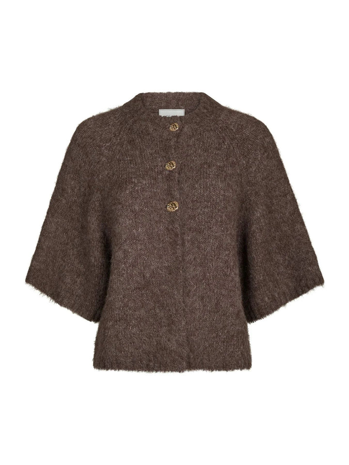 NEO NOIR Benuta Fluffy Knit Cardigan Light Brown