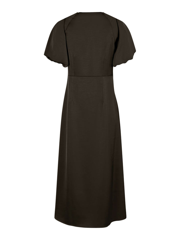 NEO NOIR Illana Heavy Sateen Dress Dark Brown