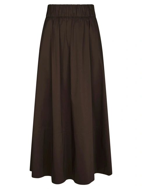 NEO NOIR Yara Poplin Skirt Chocolate Brown