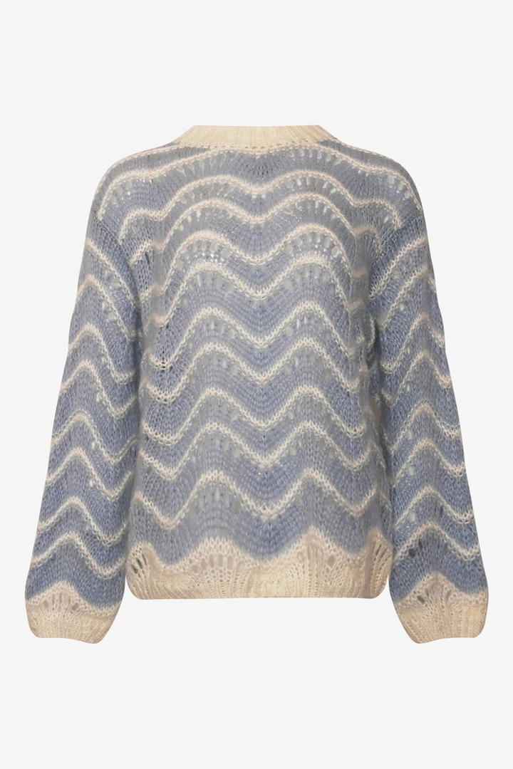 NOELLA Panama Knit Jumper Dusty Blue