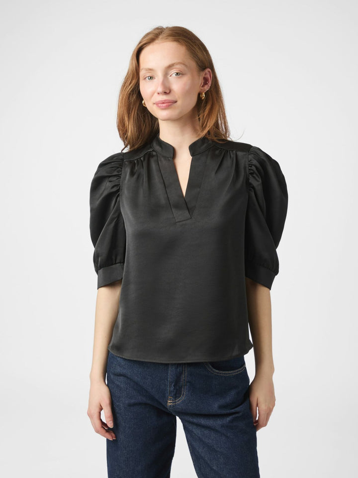 NEO NOIR Roella Heavy Sateen Blouse Black