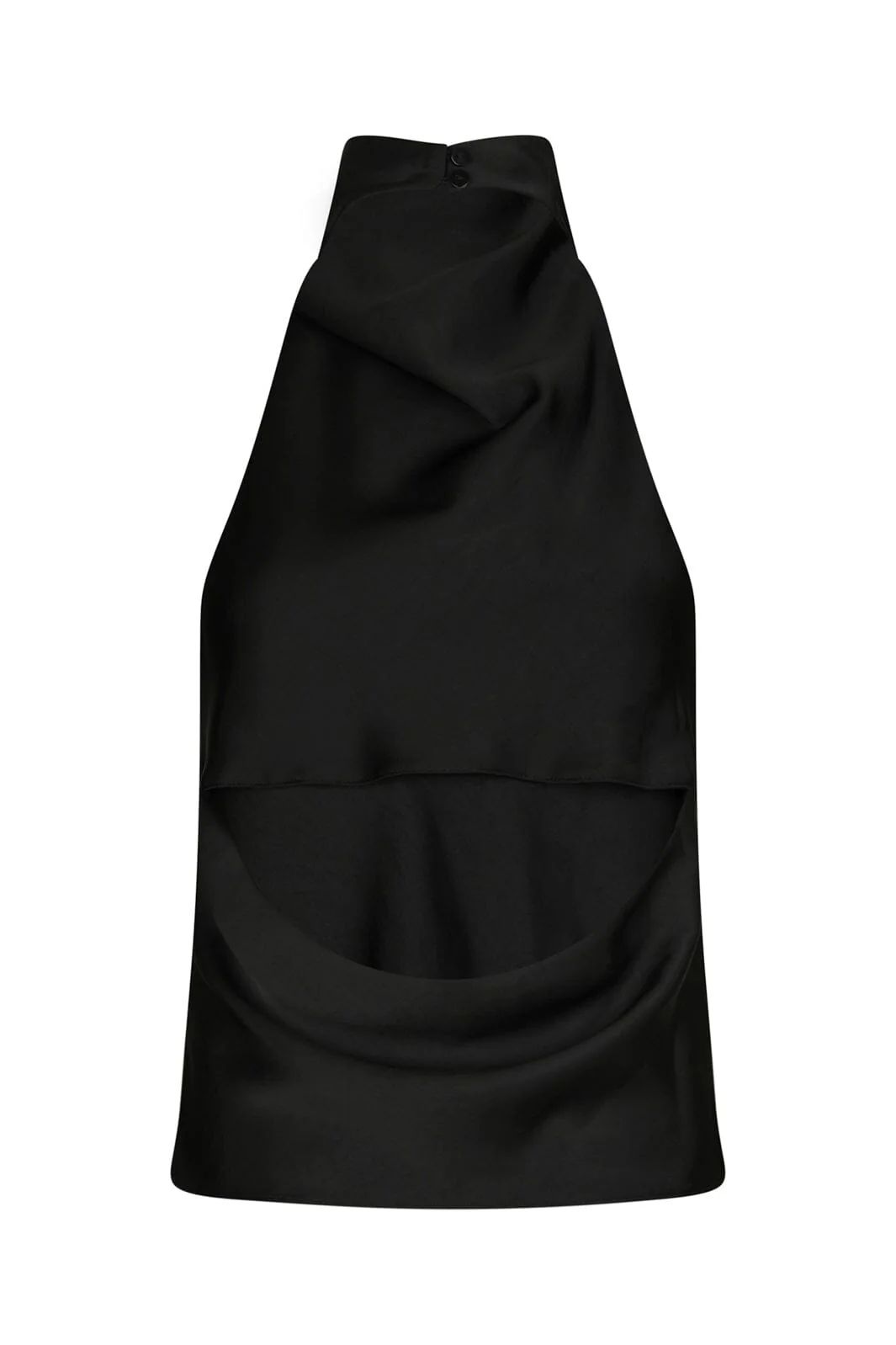 NEO NOIR Sania Heavy Satin Top Black