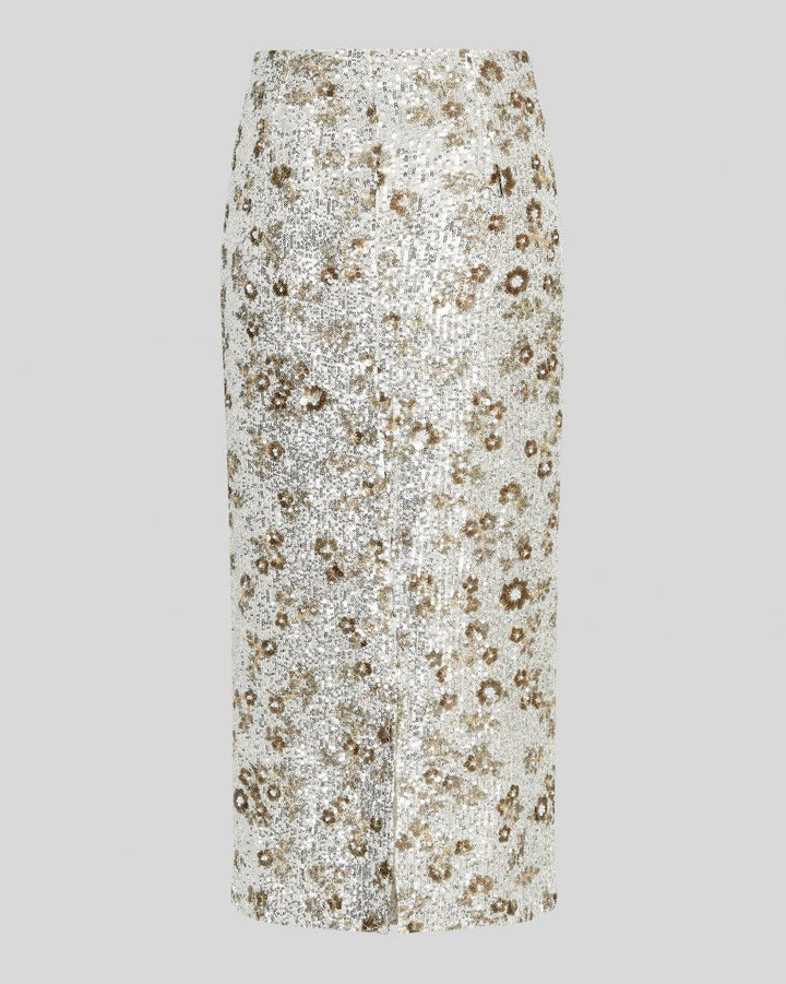 MSCH COPENHAGEN MSCHMagnolia Hw Skirt Emb Silver/T Coco