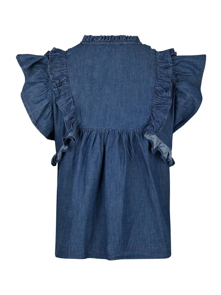 NEO NOIR Jayla Denim Top Denim Blue