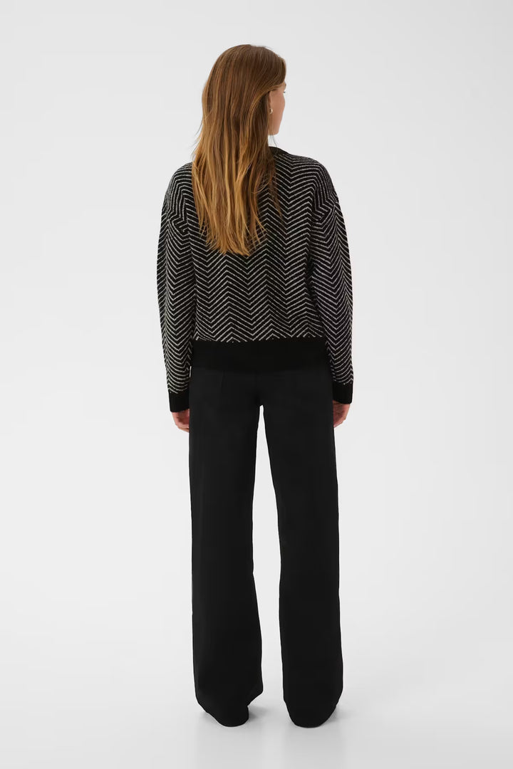 KAFFE KAbitzy Pullover Black/Feather Grey