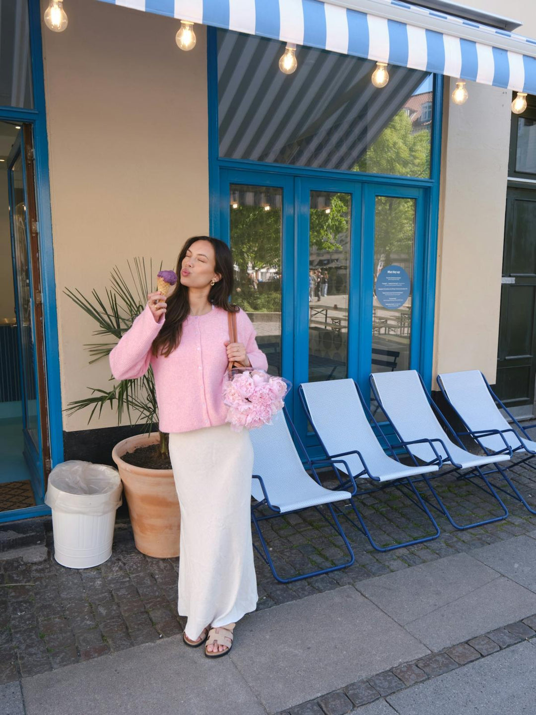 NEO NOIR Vilja Knit Cardigan Pink