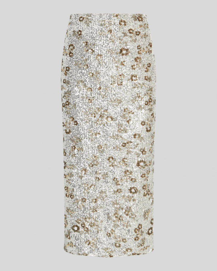 MSCH COPENHAGEN MSCHMagnolia Hw Skirt Emb Silver/T Coco