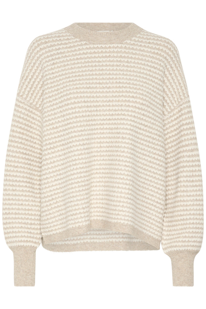 KAFFE Kaellery Knit Pullover Feather Gray/Chalk