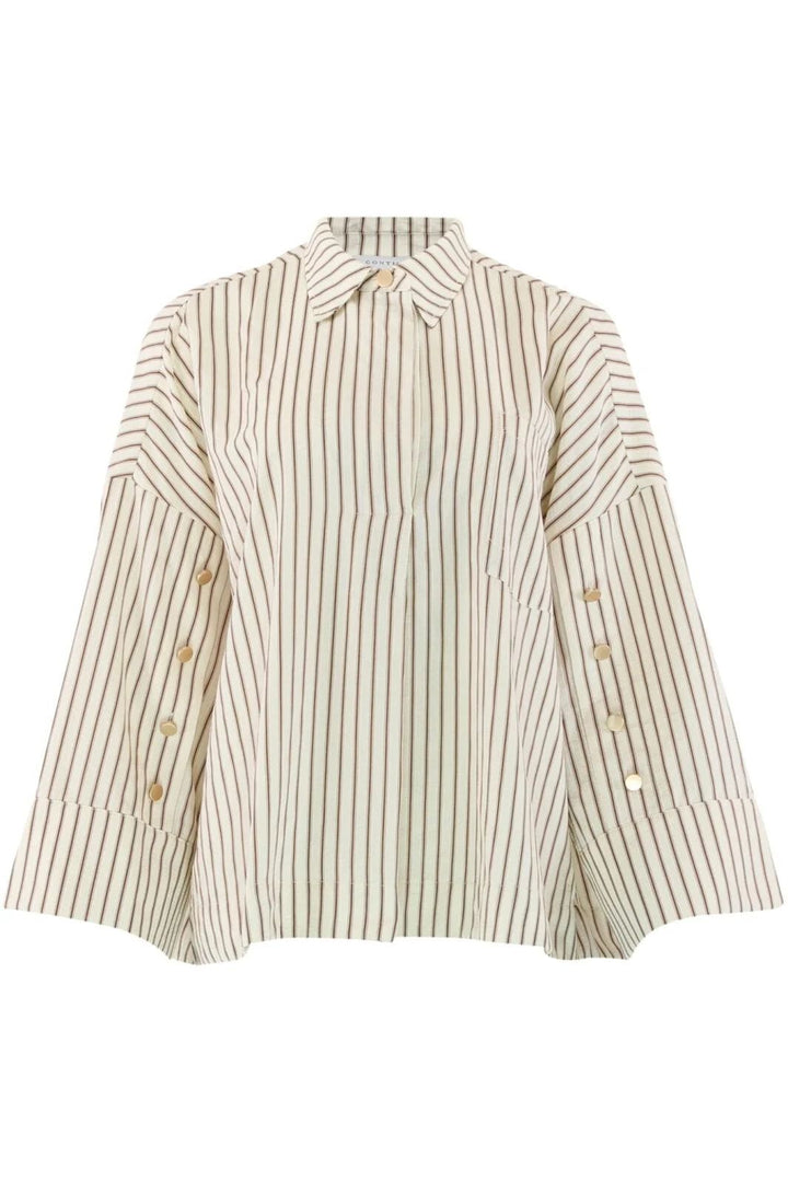 CONTINUE Klara L/S Brown Stripe