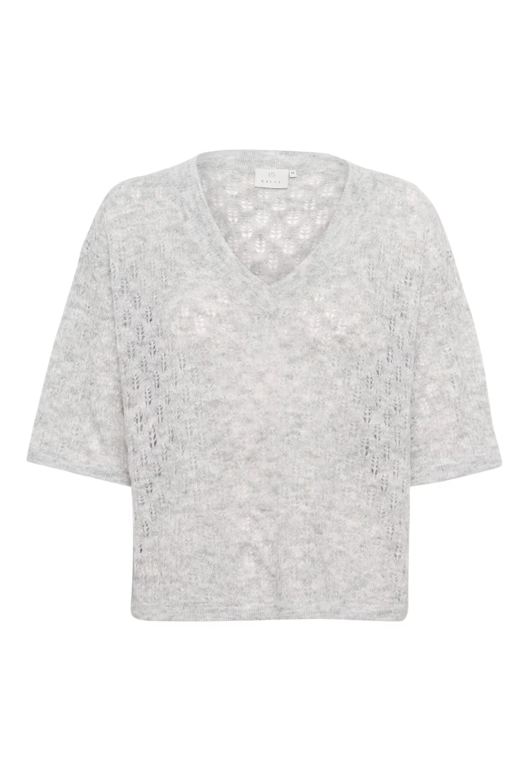 KAFFE KAlourine V-Neck Pullover Light Grey Melange