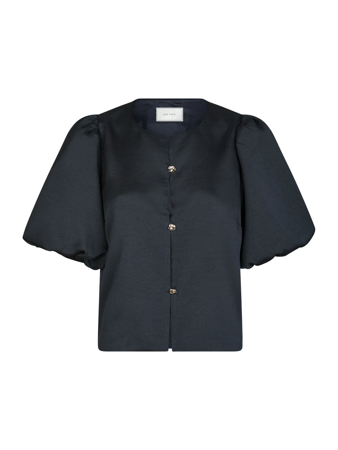NEO NOIR Aisa Dull Satin Blouse Navy
