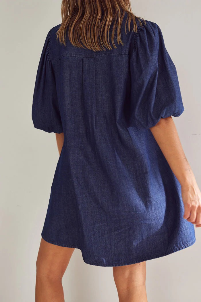 NOELLA Larissa Dress Medium Blue Wash