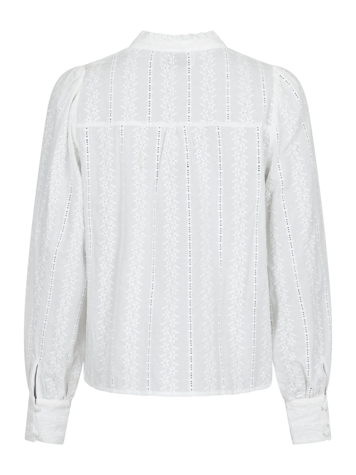 NEO NOIR Massima Embroidery Blouse White