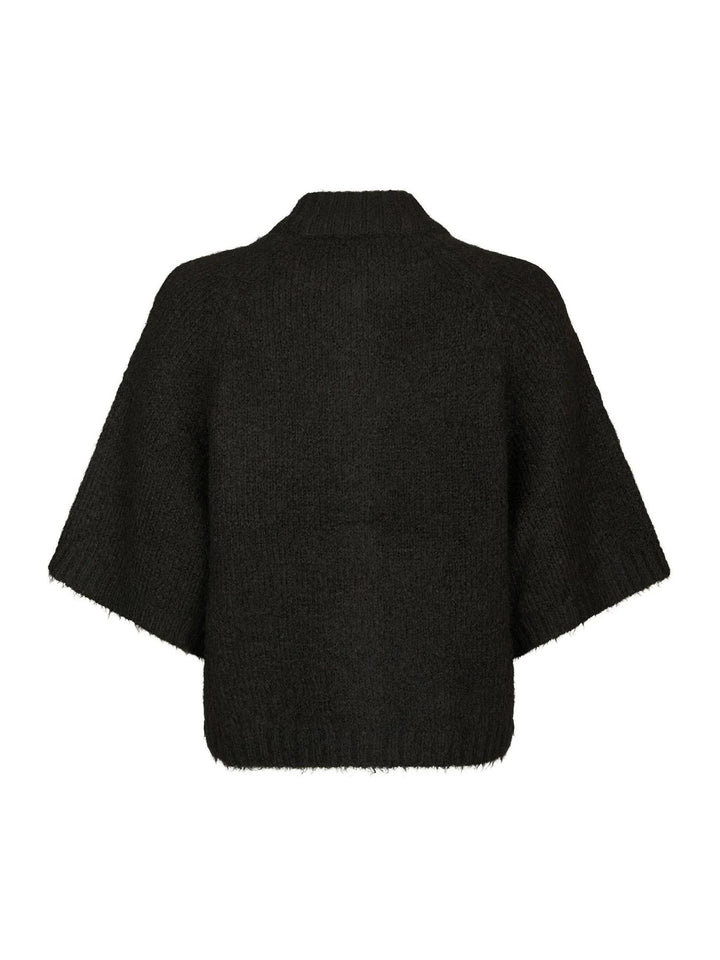 NEO NOIR Benuta Fluffy Knit Cardigan Dark Brown