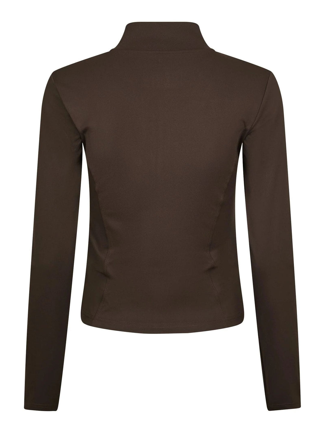 NEO NOIR Nolana Zip Blouse Chocolate Brown