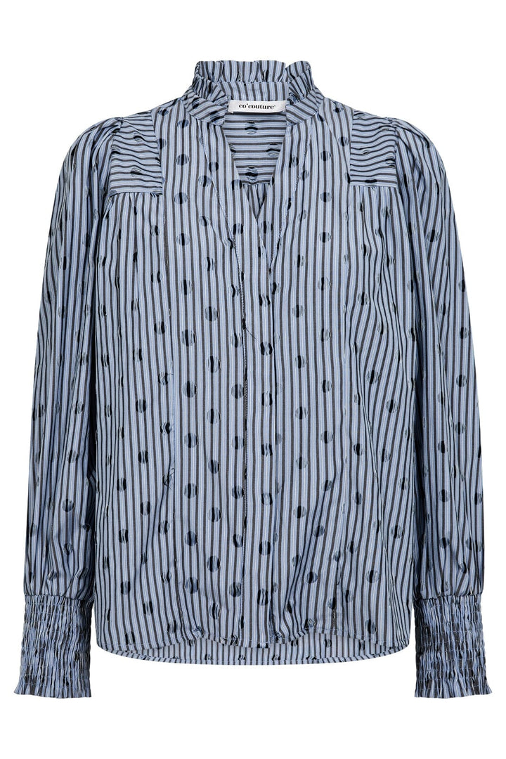 CO´COUTURE TrixieCC Dot V-shirt Blue