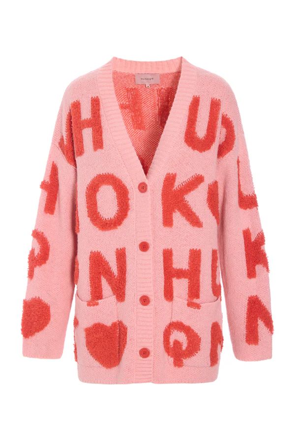 HUNKØN Jenny Knit Cardigan Pink