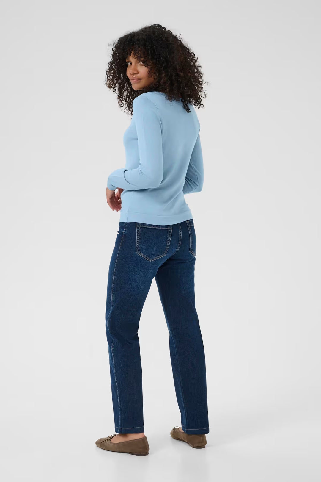 KAFFE KAlizza Knit Pullover Windward Blue