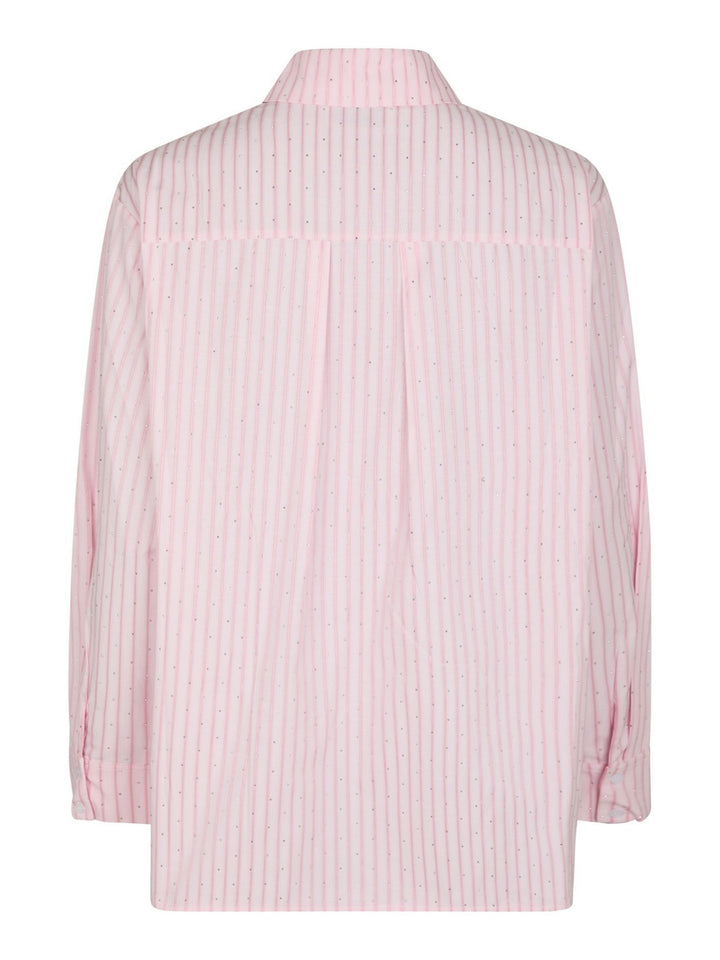 NEO NOIR Dalma Soft Stripe Stone Shirt Pink