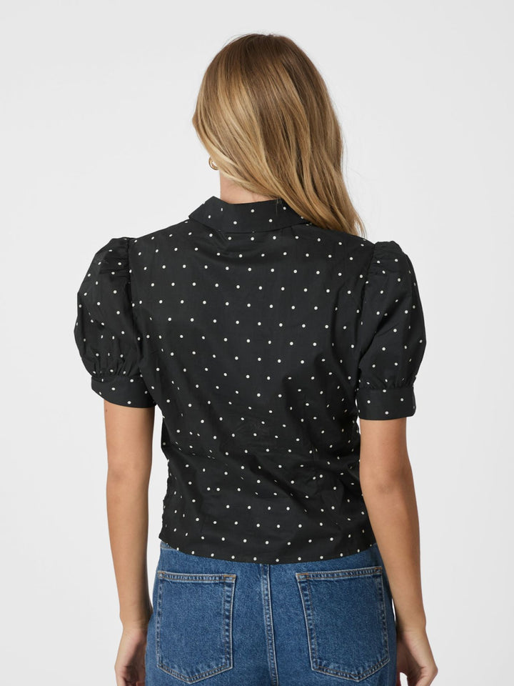 NEO NOIR Frannie Dot Shirt Black