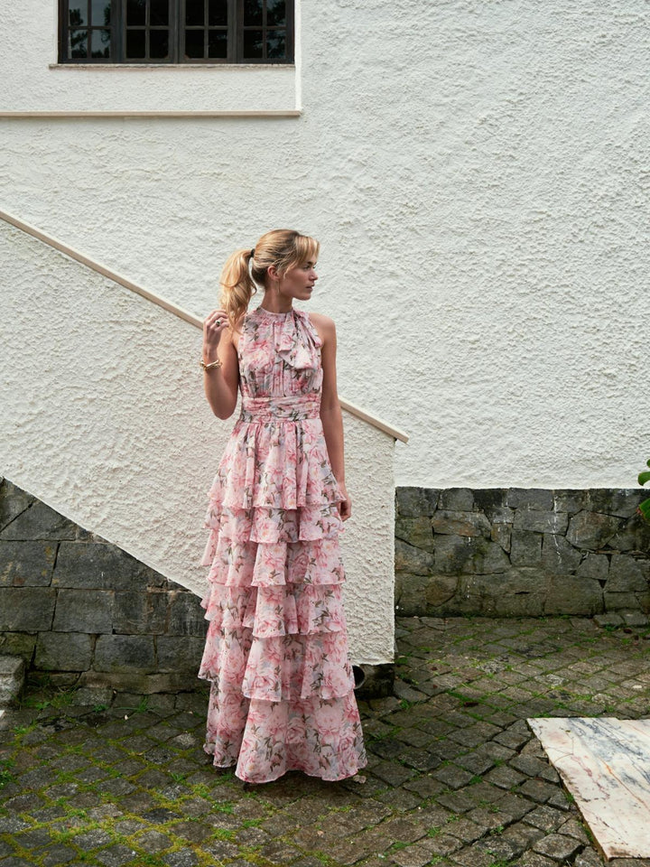NEO NOIR Marli Flower Chiffon Dress Rose
