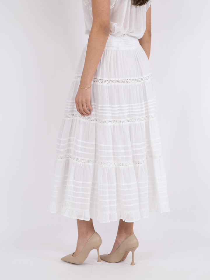 NEO NOIR Felicia S Voile Skirt White