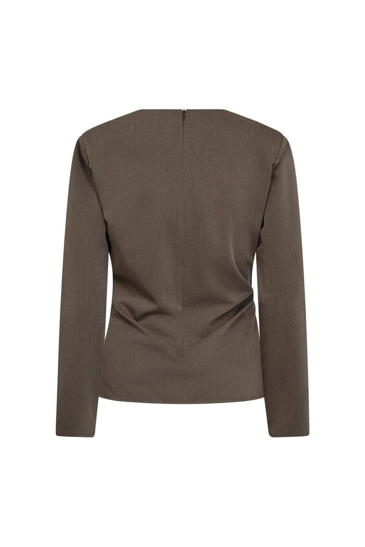 CO´COUTURE TengaCC Pleat Blouse Walnut