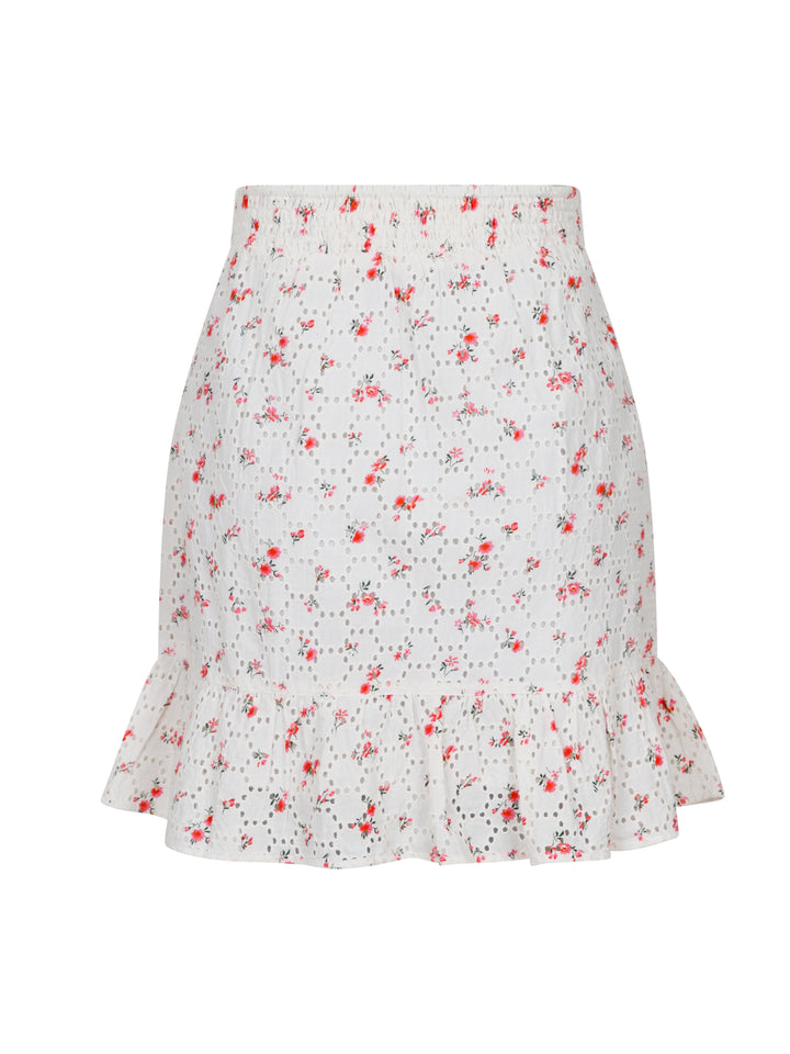 NEO NOIR Bekka Embroidery Rose Skirt Pink