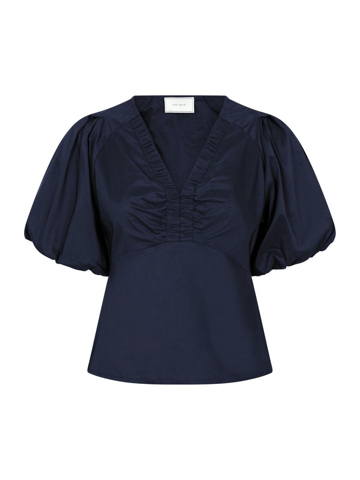 NEO NOIR Irina Poplin Blouse Navy