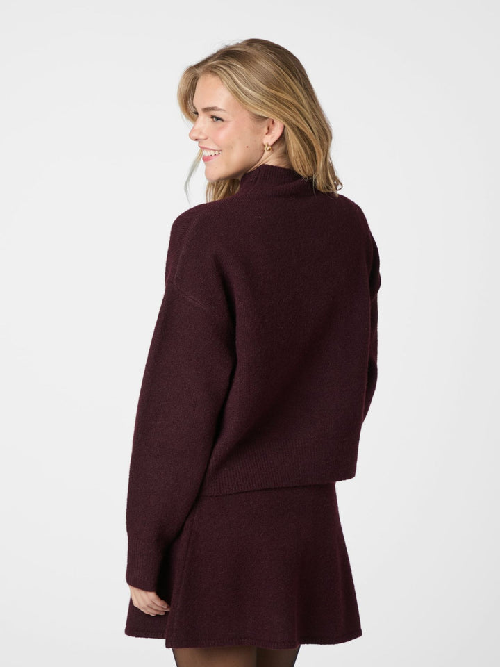 NEO NOIR Paulina Knit Blouse Wine