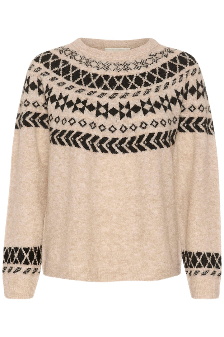 CREAM CRCherrie Knit Pullover Ancient  Scroll Jaquard