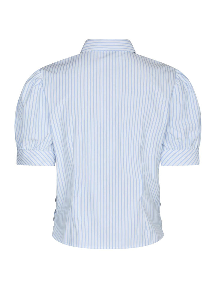 NEO NOIR Frannie Stripe Shirt White/Light Blue